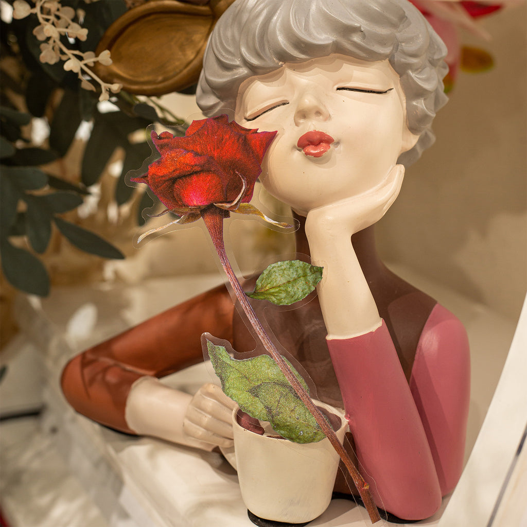 10 Pcs Large Size Rose PET Stickers MGYD