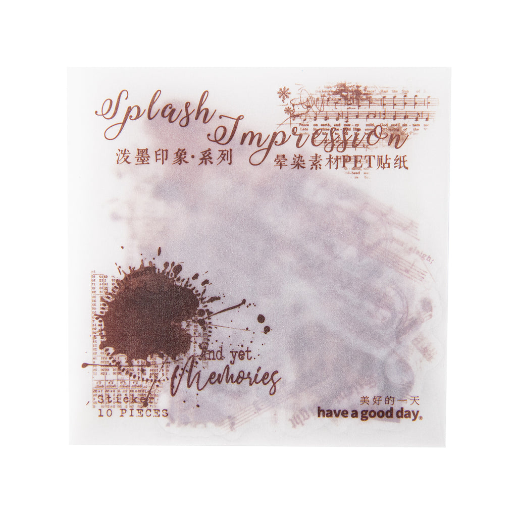 10 Pcs Stains Theme PET Stickers PMYX