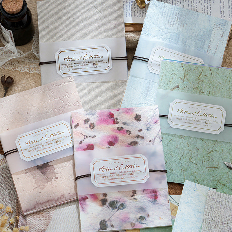 30 Sheets Texture Scrapbook Paper RQEZ