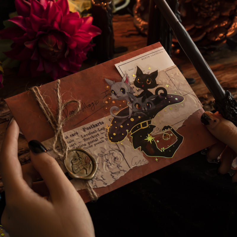 10 Pcs Magic Theme PET Stickers MFJX