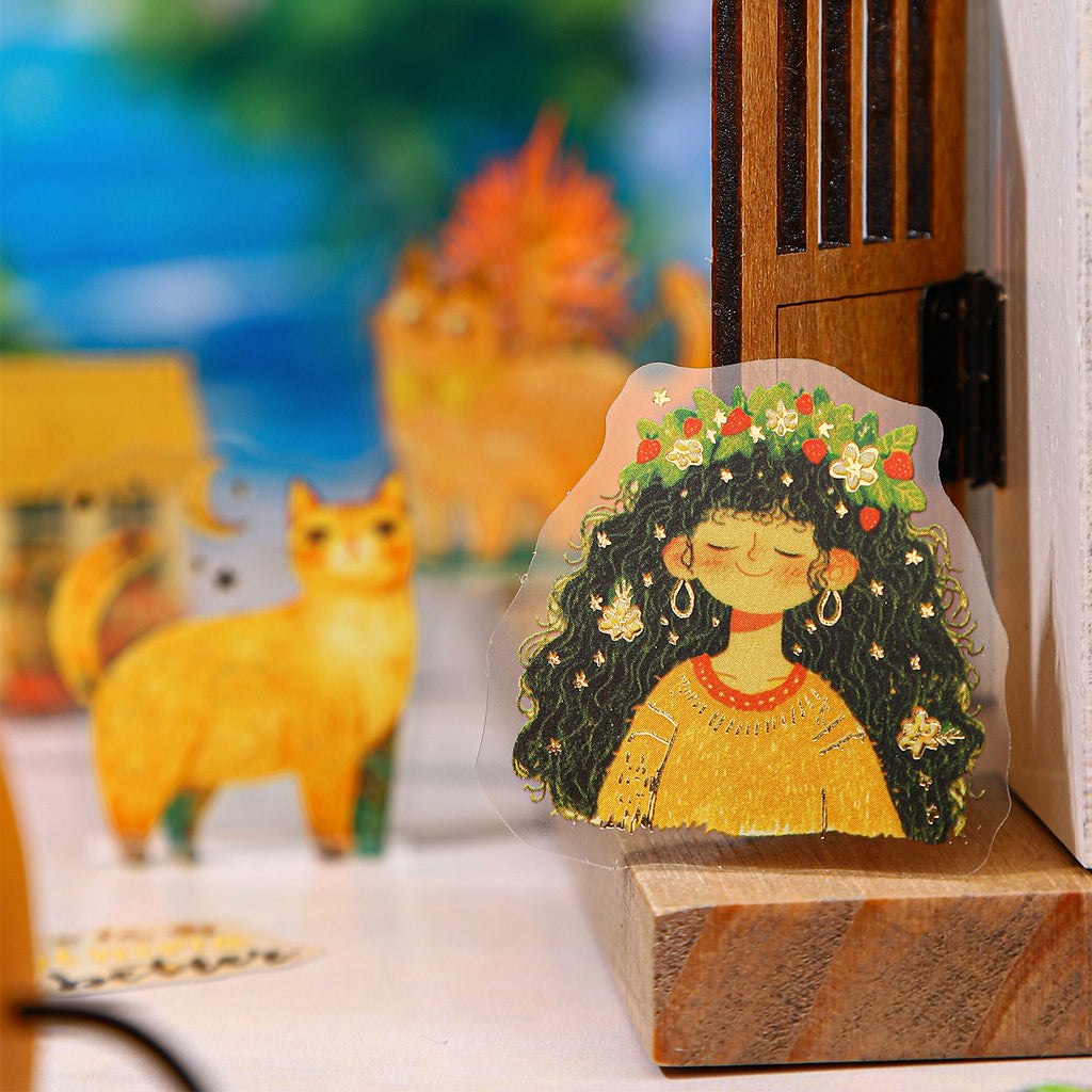 30 Pcs Cartoon Drawing PET Stickers JQSK