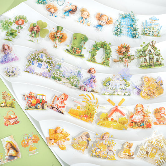 20 Pcs Fairy Childhood PET Stickers HYYWJ