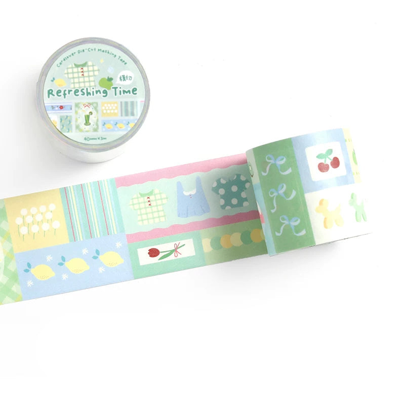 Fairytale Patchwork Kawaii Zakka Washi Tape - Refresh Time