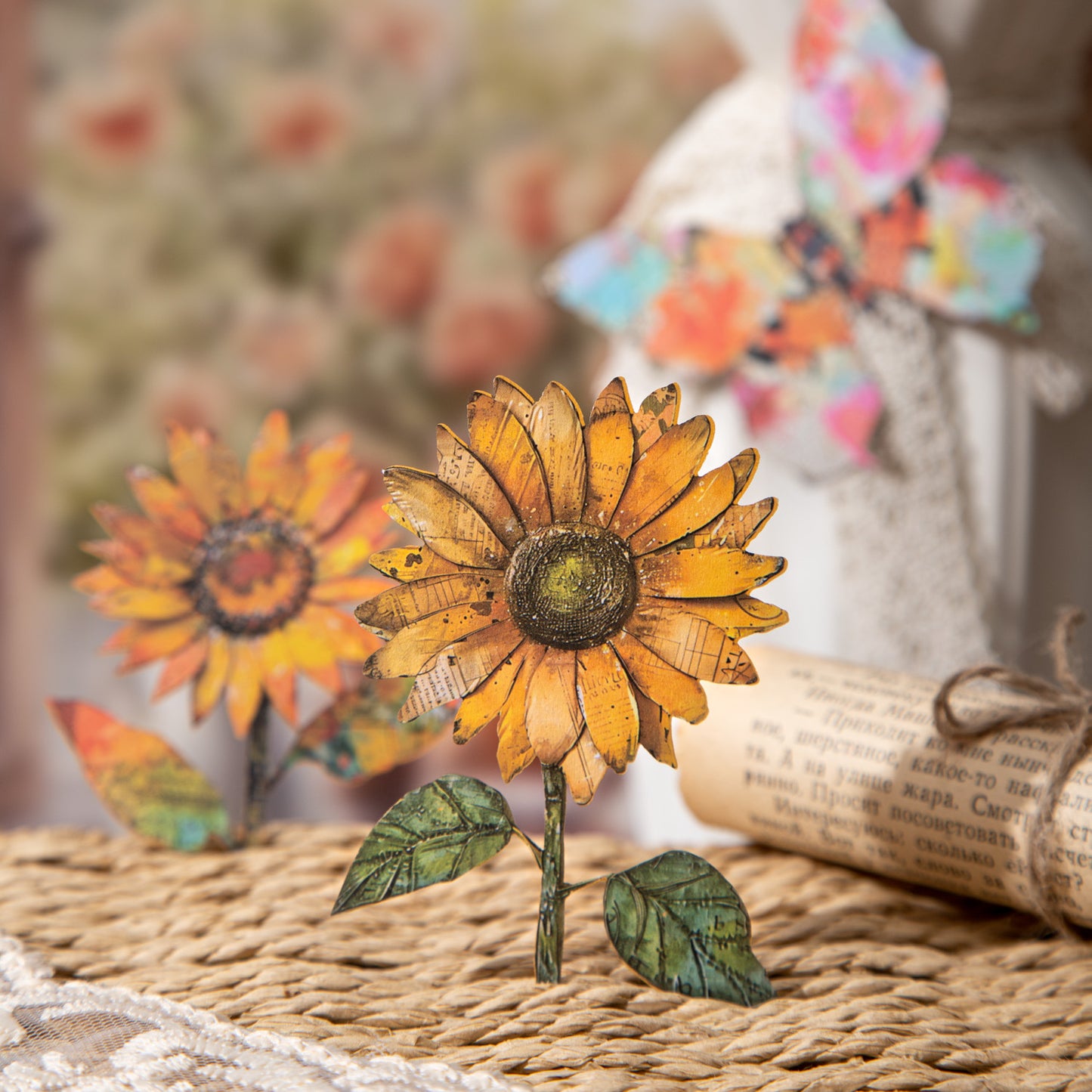 10 Pcs Paper Flower for Journal Craft ZSHF