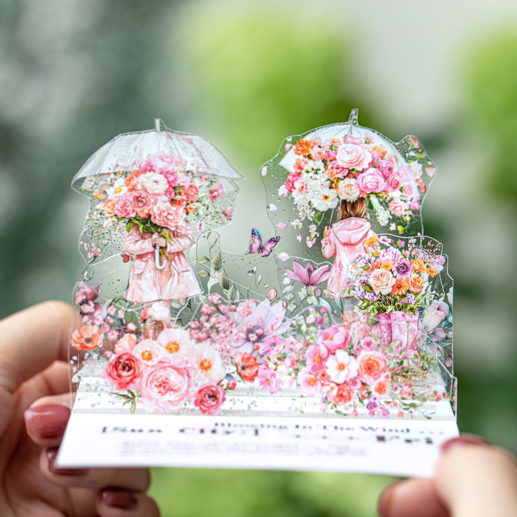 15 Pcs Rainy Theme PET Stickers YXHK