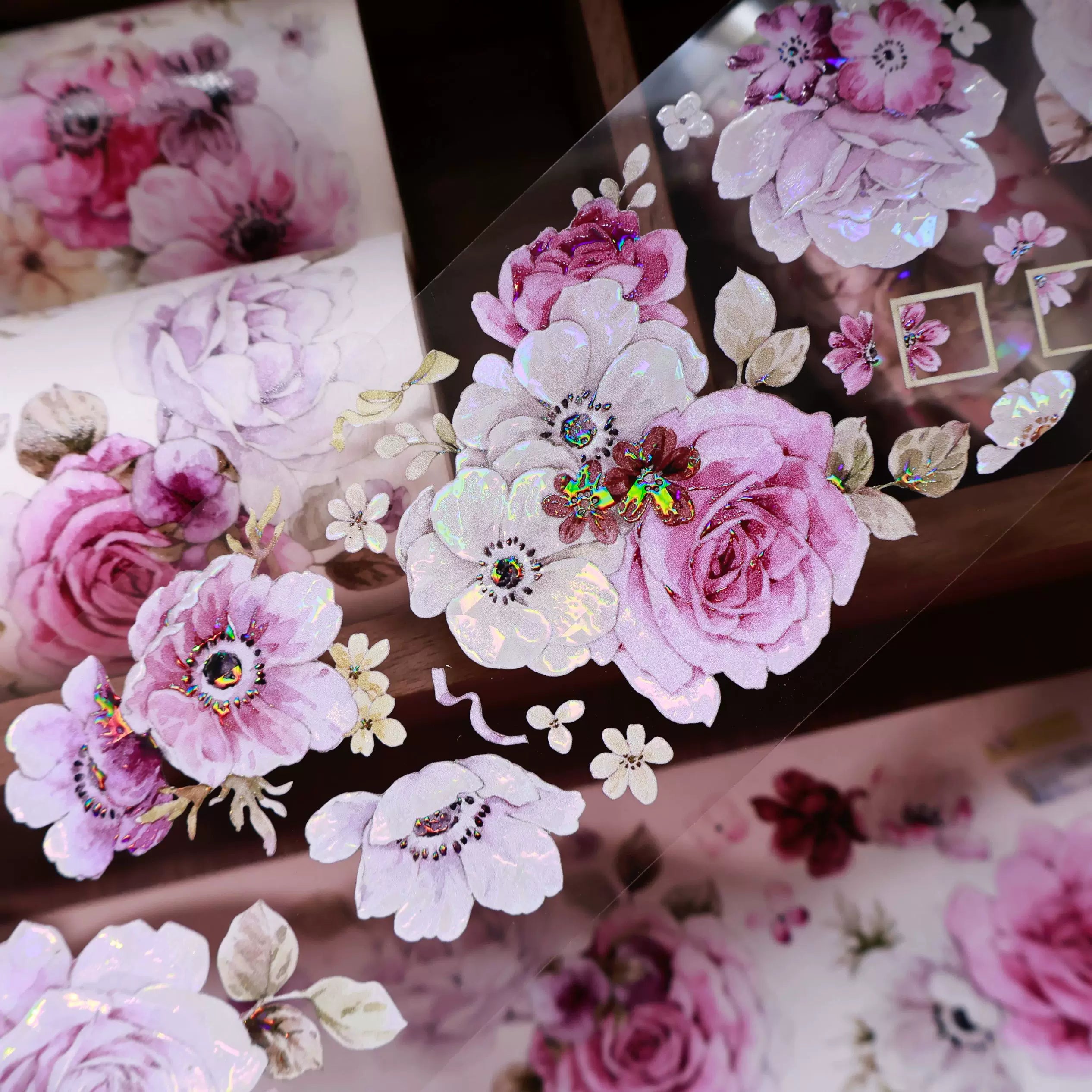 Floral Decorative Tape Rolls- Purple Mist Veil