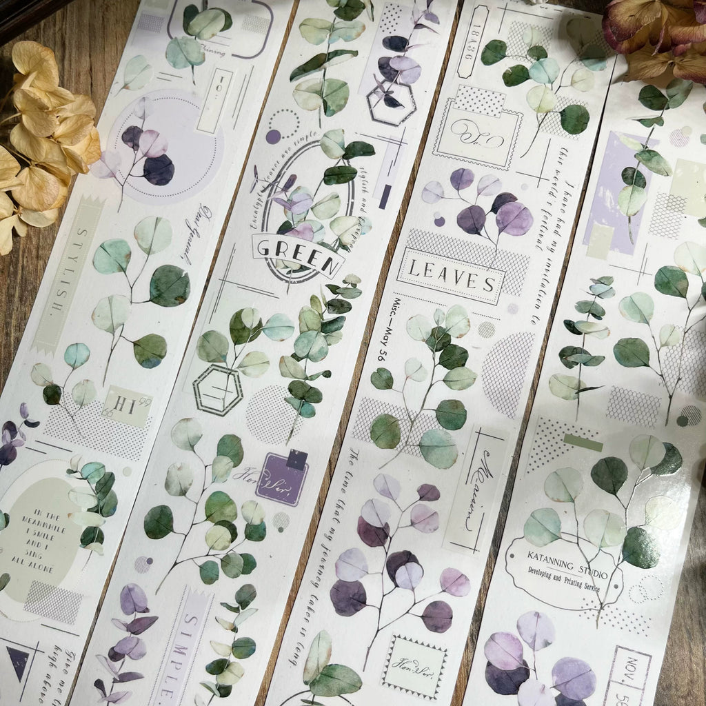 Floral Decorative Tape Rolls- Eucalyptus