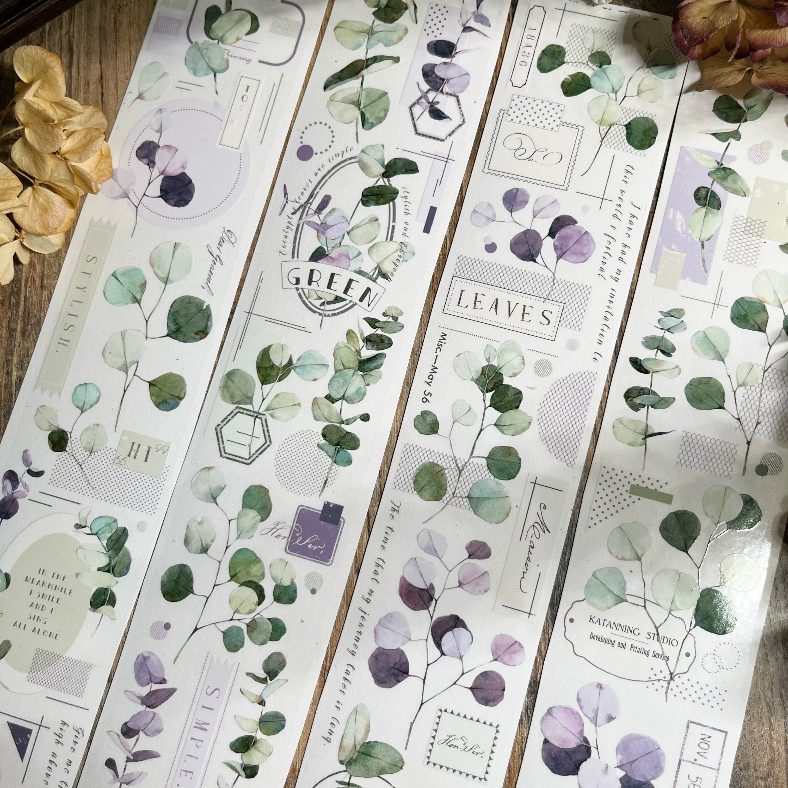 Floral Decorative Tape Rolls- Eucalyptus