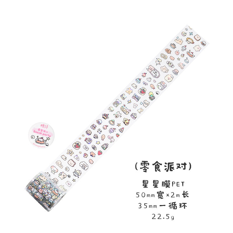 1 Roll Cute PET Stickers Tape KAZX