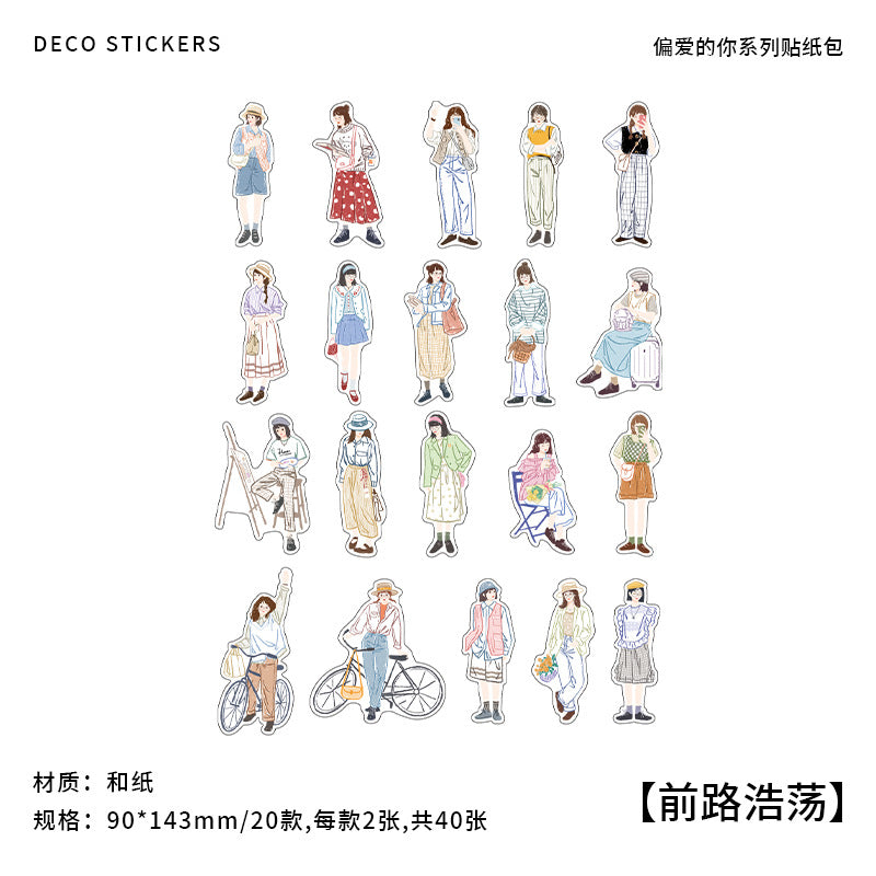 Pianai Washi Girl Stickers