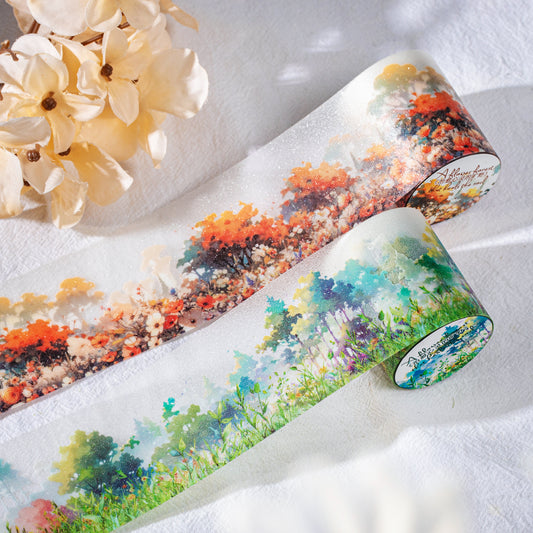 1 Roll Watercolor Landscape PET Tape ZYXLKY