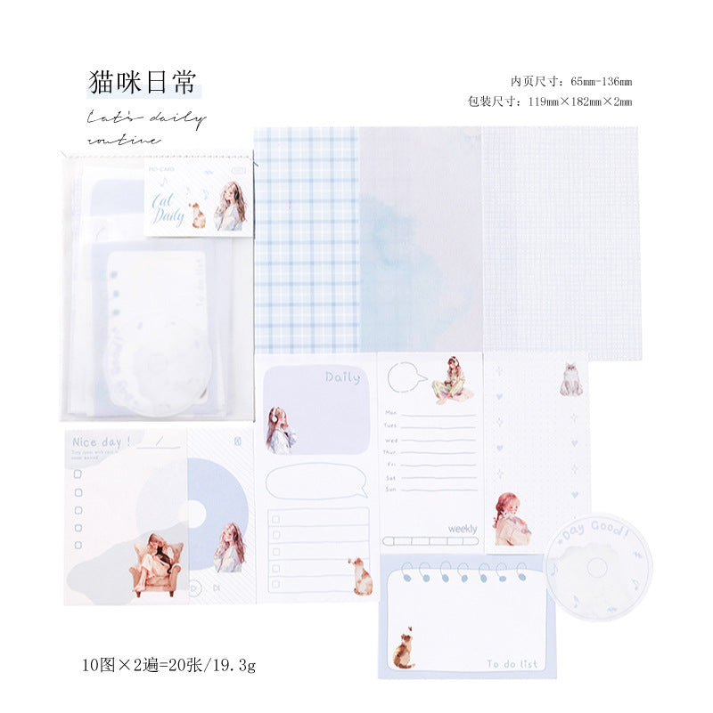 20 Pcs Creative Notepad Paper BZSH