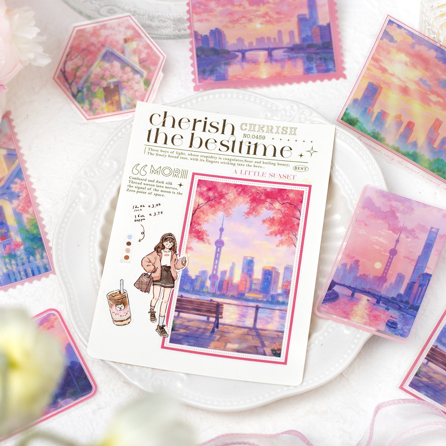 10 Pcs Travel Landscape PET Stickers TBLX