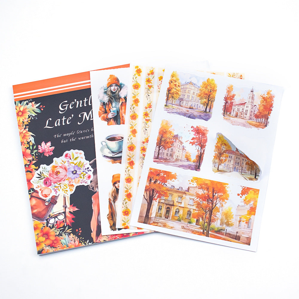 20 Sheets A5 Botanical Stickers Book DHHHS