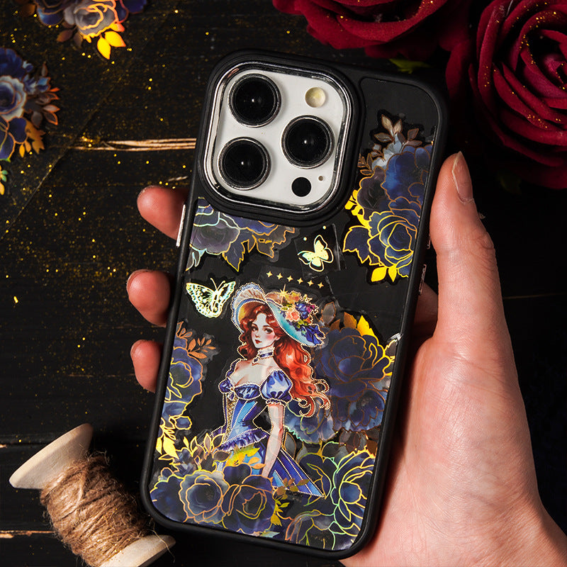 1 Roll Gold Foil Gothic Rose Stickers Tape LJHQJ