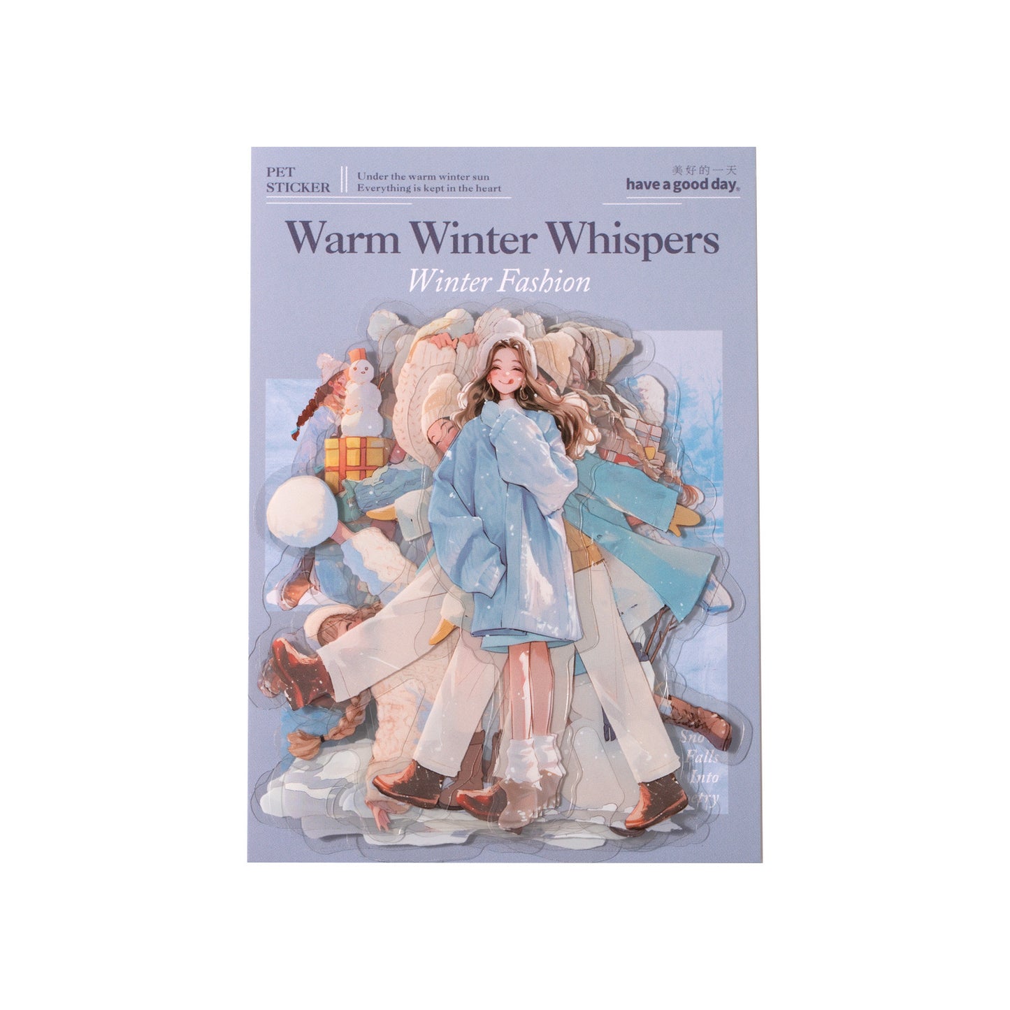 20 Pcs Winter Girl PET Stickers NDXY