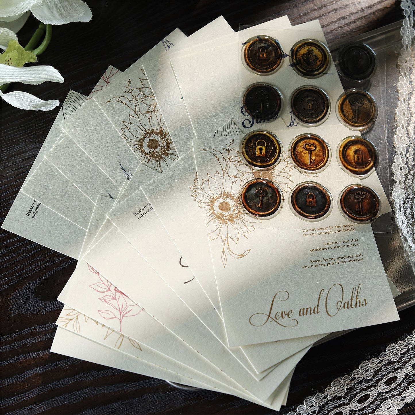 27 Pcs Vintage Journal Paper and Wax Seal Stickers WMDX