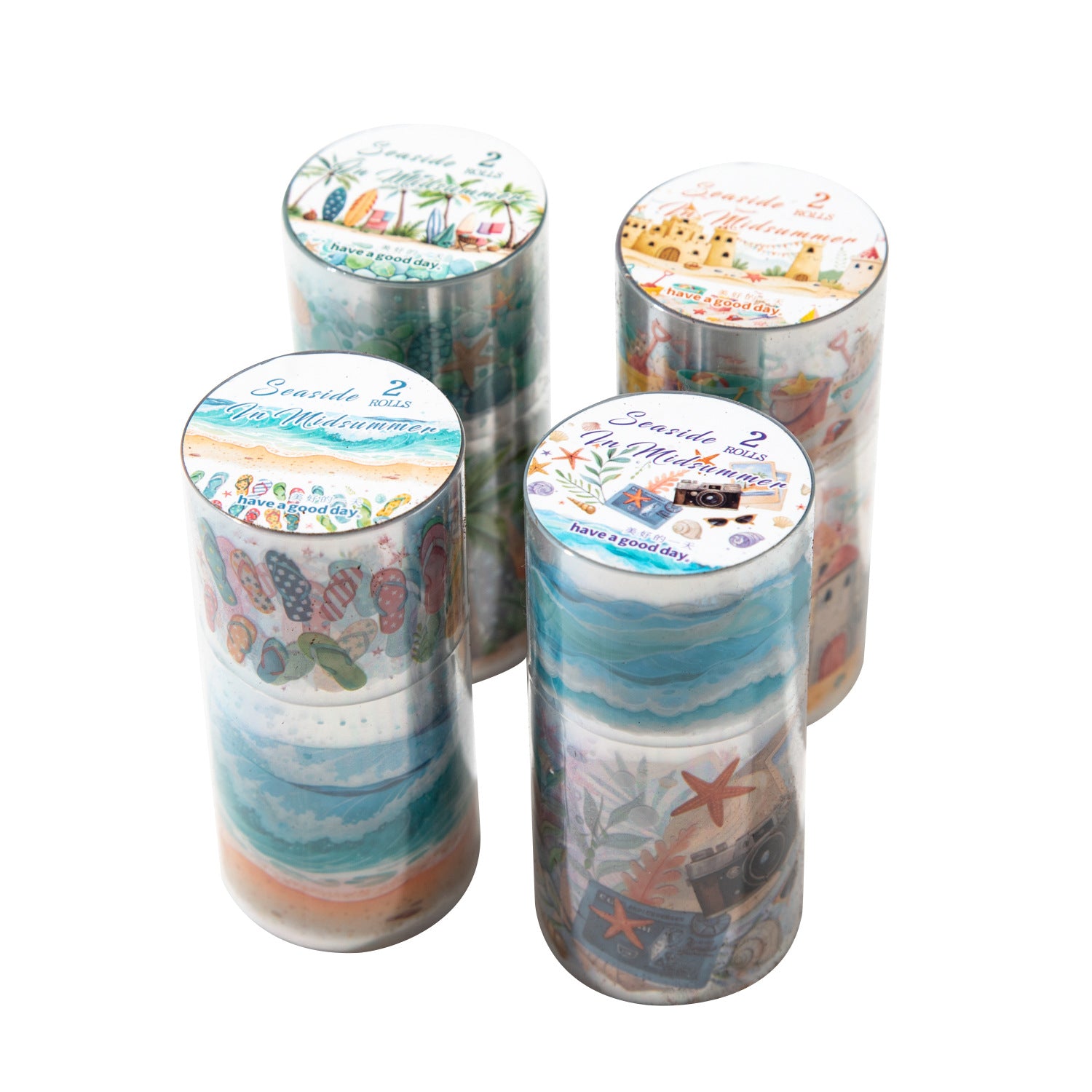 2 Rolls Summer Beach PET Tapes Set SXHB
