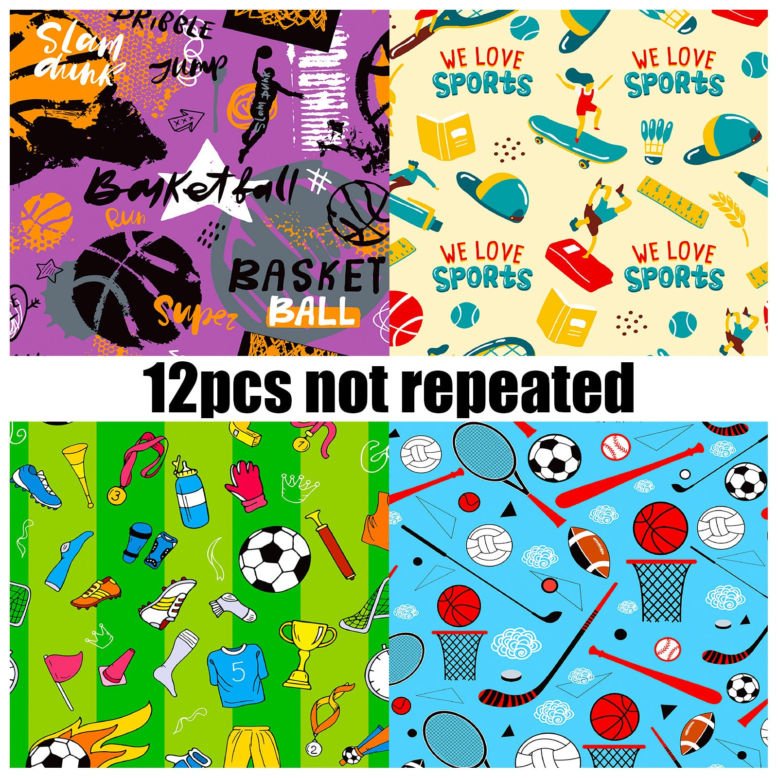 6 inch Sports Scrapbook Paper Pad PA788