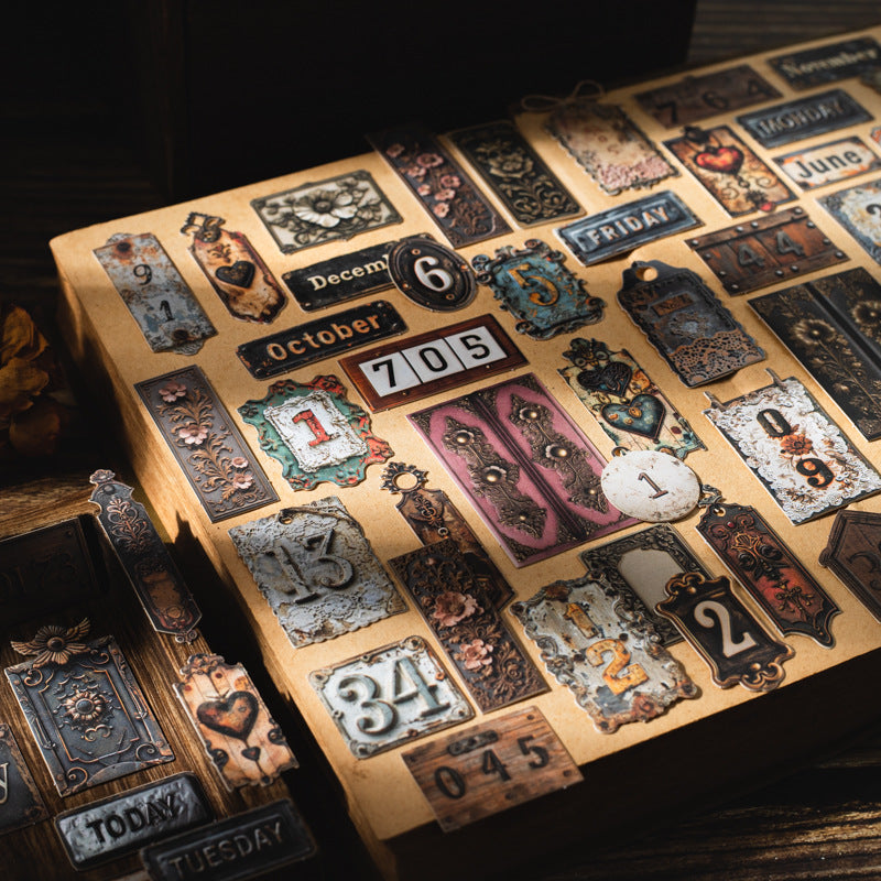 20 Pcs Metal Tag Theme Cardstock Stickers JSYJ