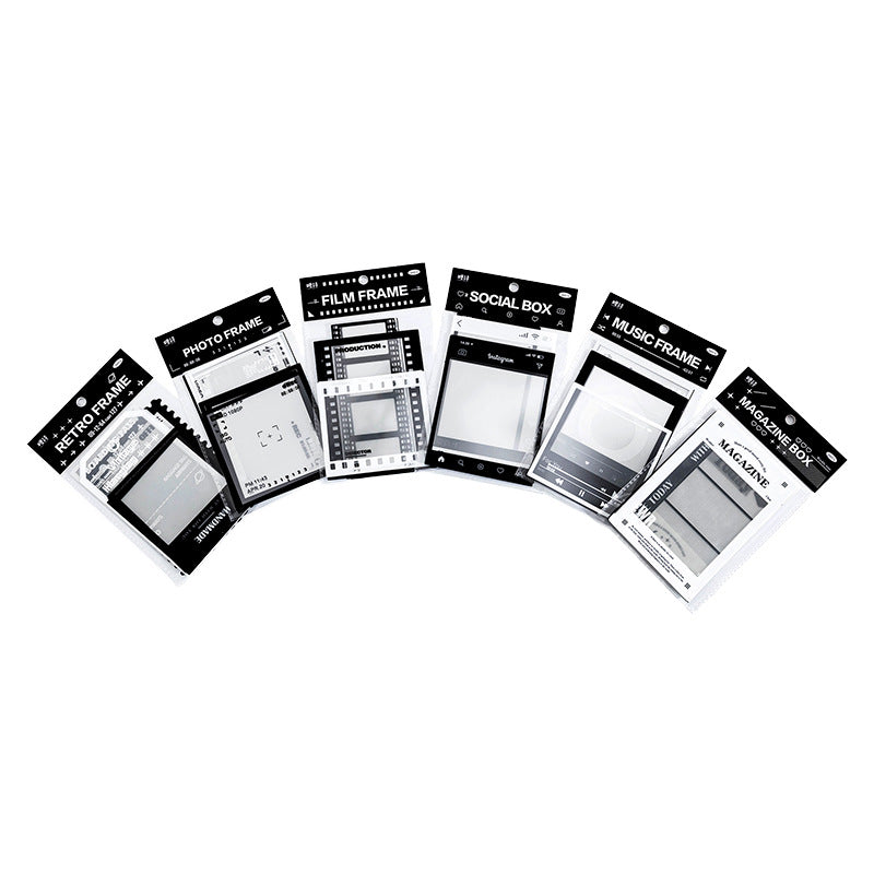 15 Pcs Film Music Frame PET Stickers - Socia Media
