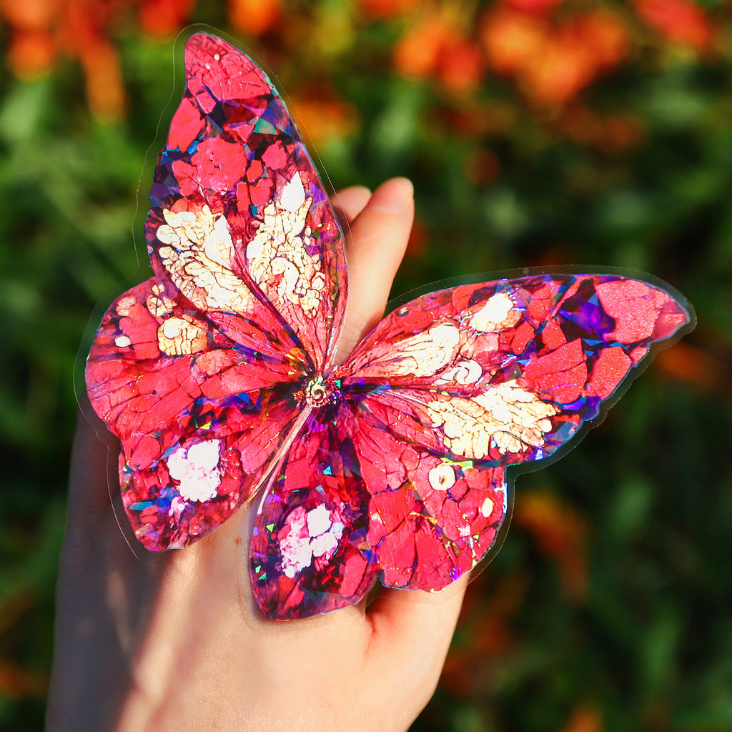 5 Pcs Butterfly PET Stickers BSHD