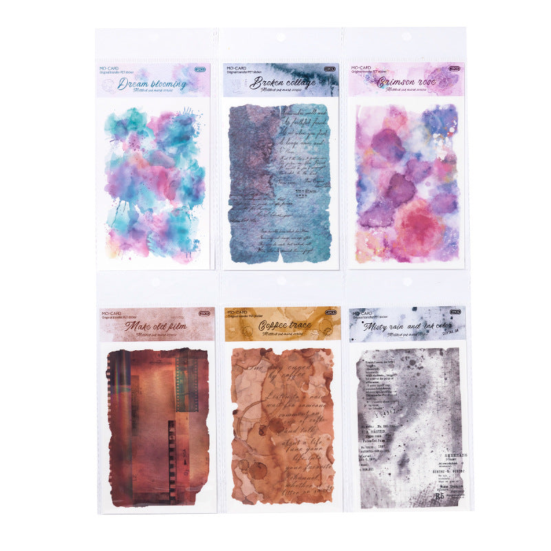 2 Sheets Watercolor Transfer Stickers BBMJ