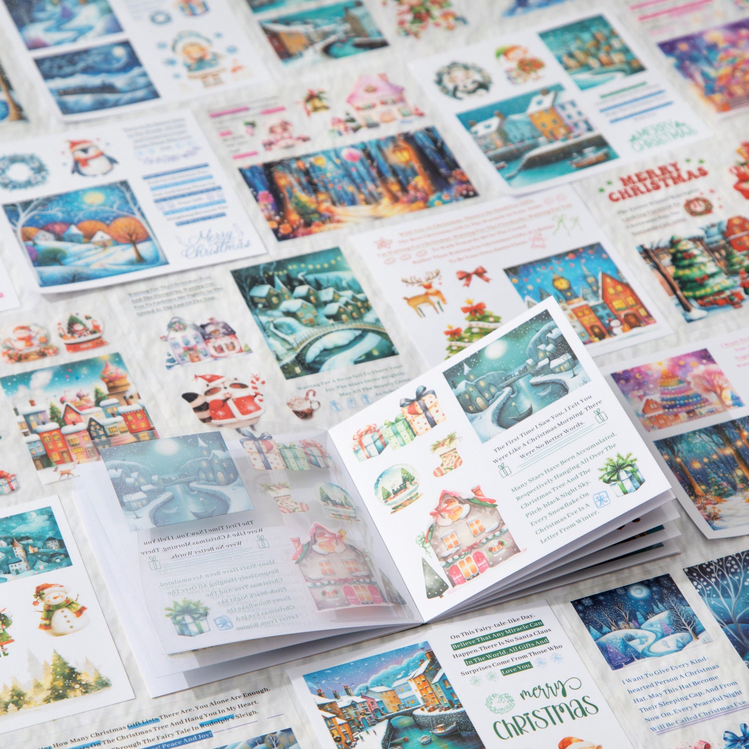 20 Pcs Christmas PET Stickers Book SDTJ