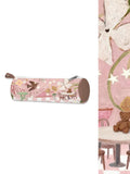 Pink Dream of Youth Artisan Canvas Barrel Pencil Case