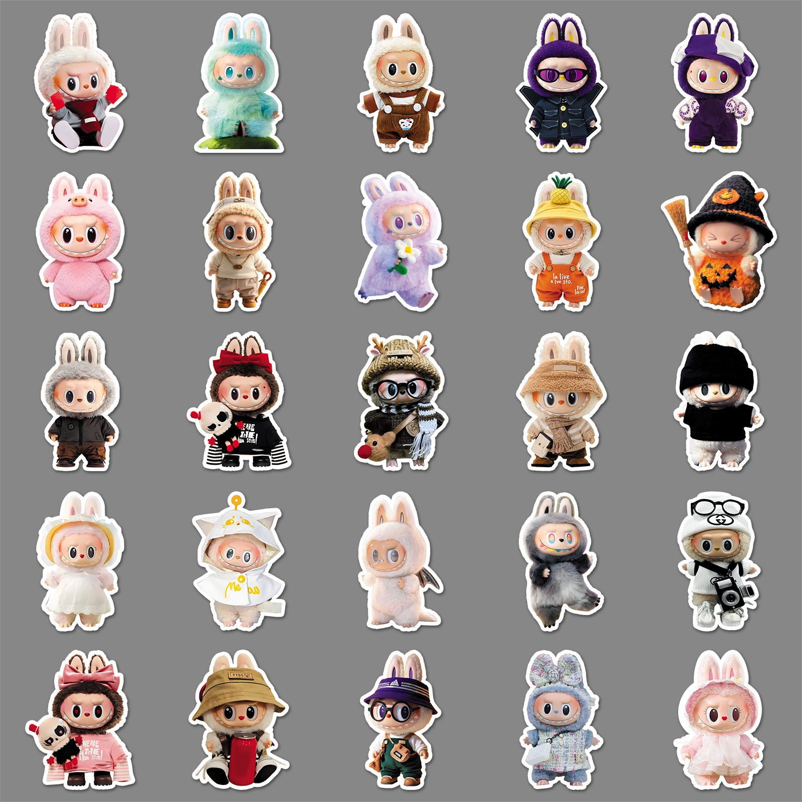50Pcs Playful Monster Friends Vinyl Stickers LBB04