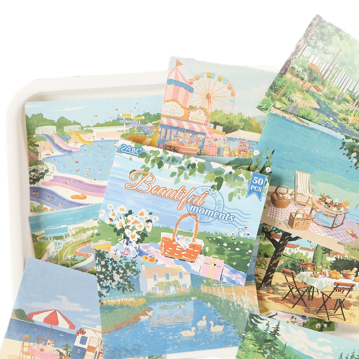 50 Sheets Watercolor Landscape Journal Paper ZYHG