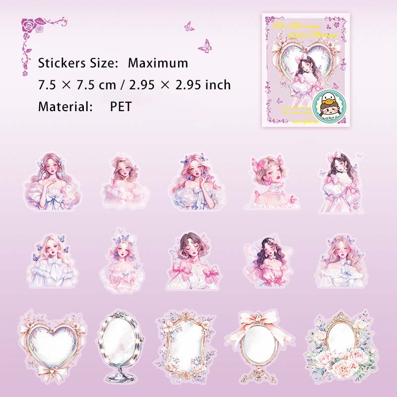 15 Pcs Party Girl PET Stickers CXQZ