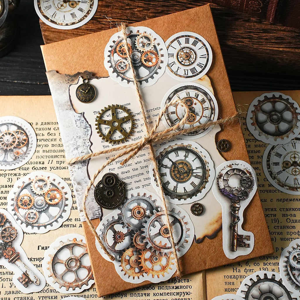 46 Pcs Vintage Punk Themed Stickers PKSD
