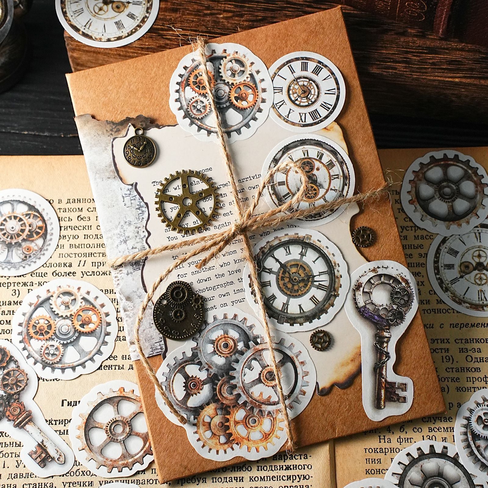 46 Pcs Vintage Punk Themed Stickers PKSD