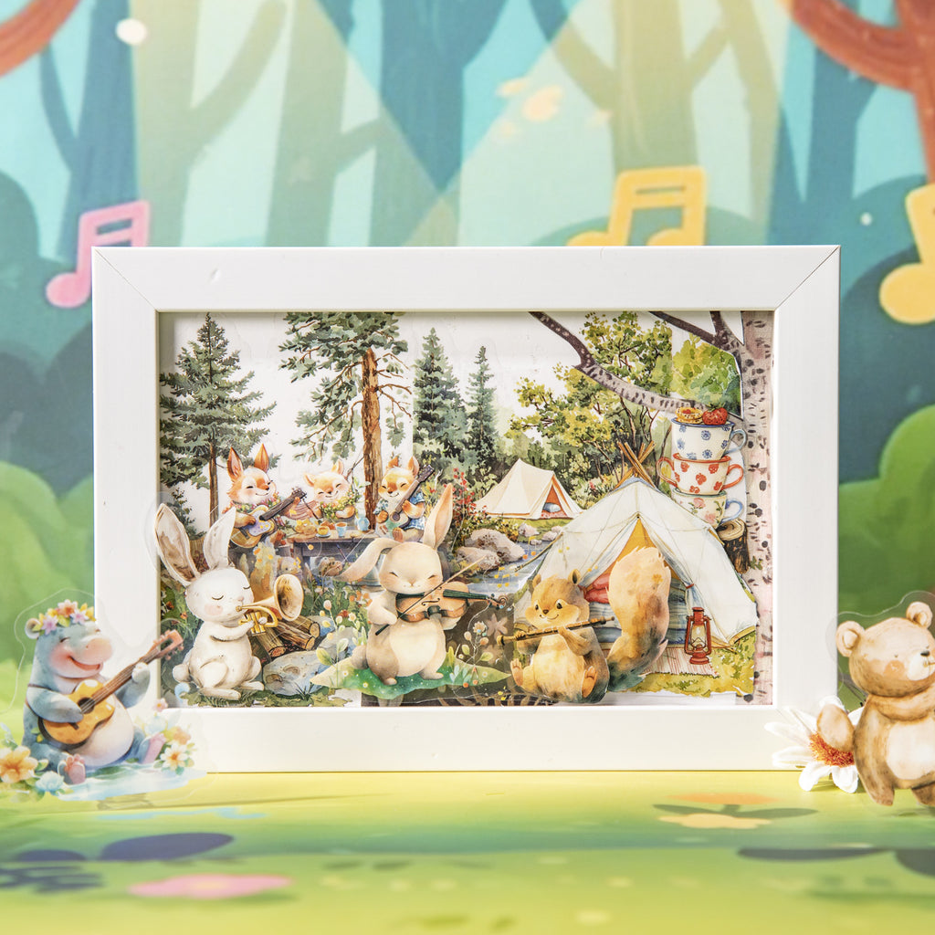 15 Pcs Musical Animal PET Stickers DWYYH