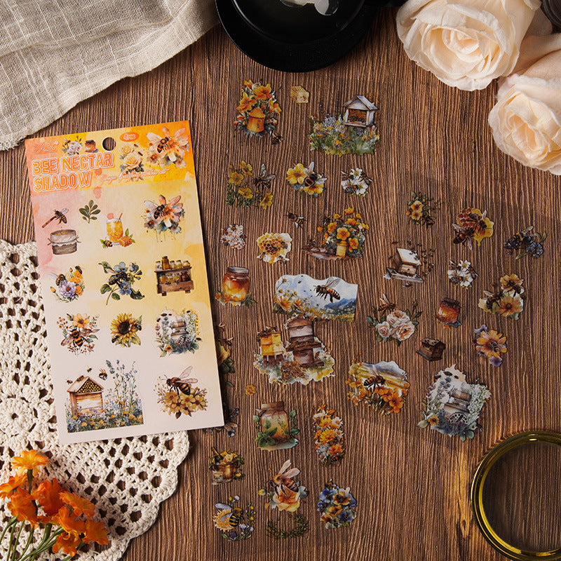 6 Sheets Floral Lifestyle PET Stickers YYQF