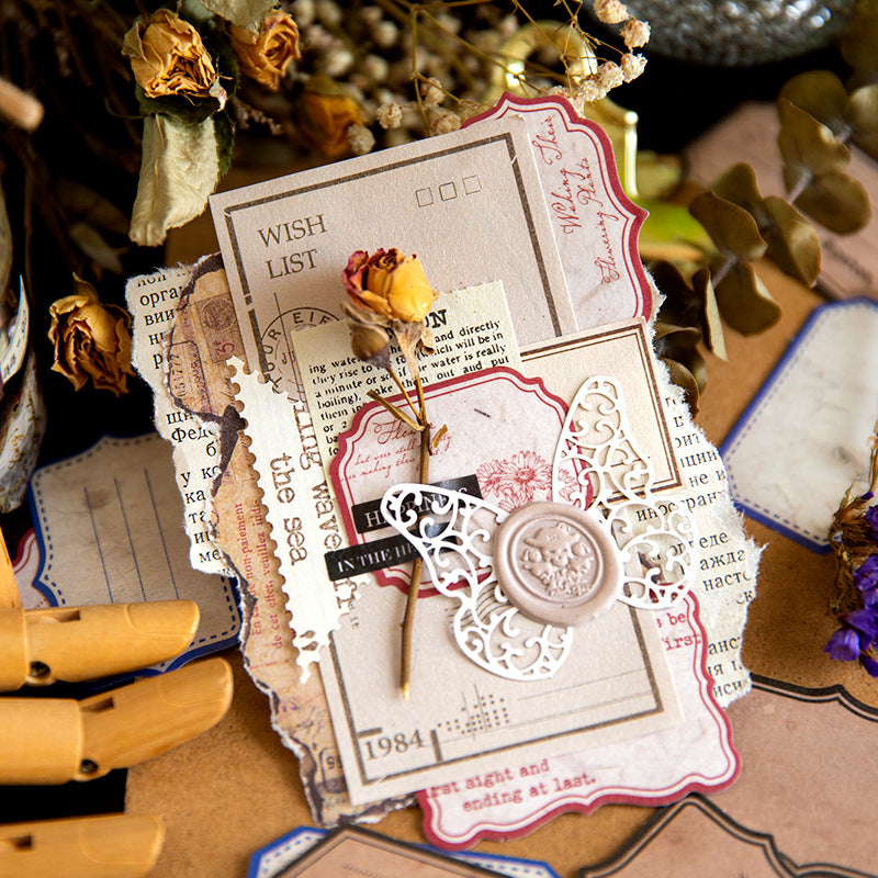 30 Pcs Vintage Lable Stickers SGNL