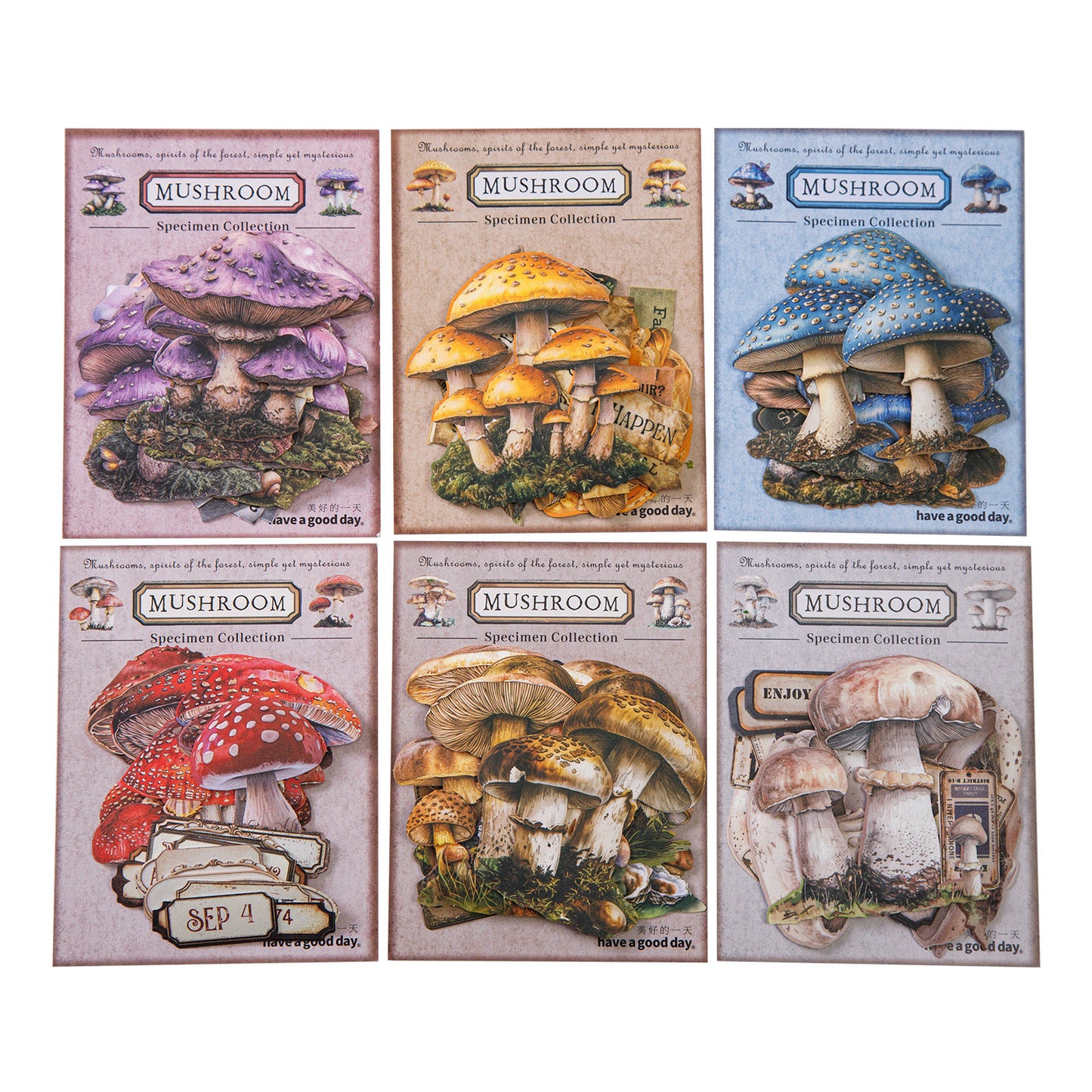 25 Pcs Mushroom Themed Stickers MGBBJ
