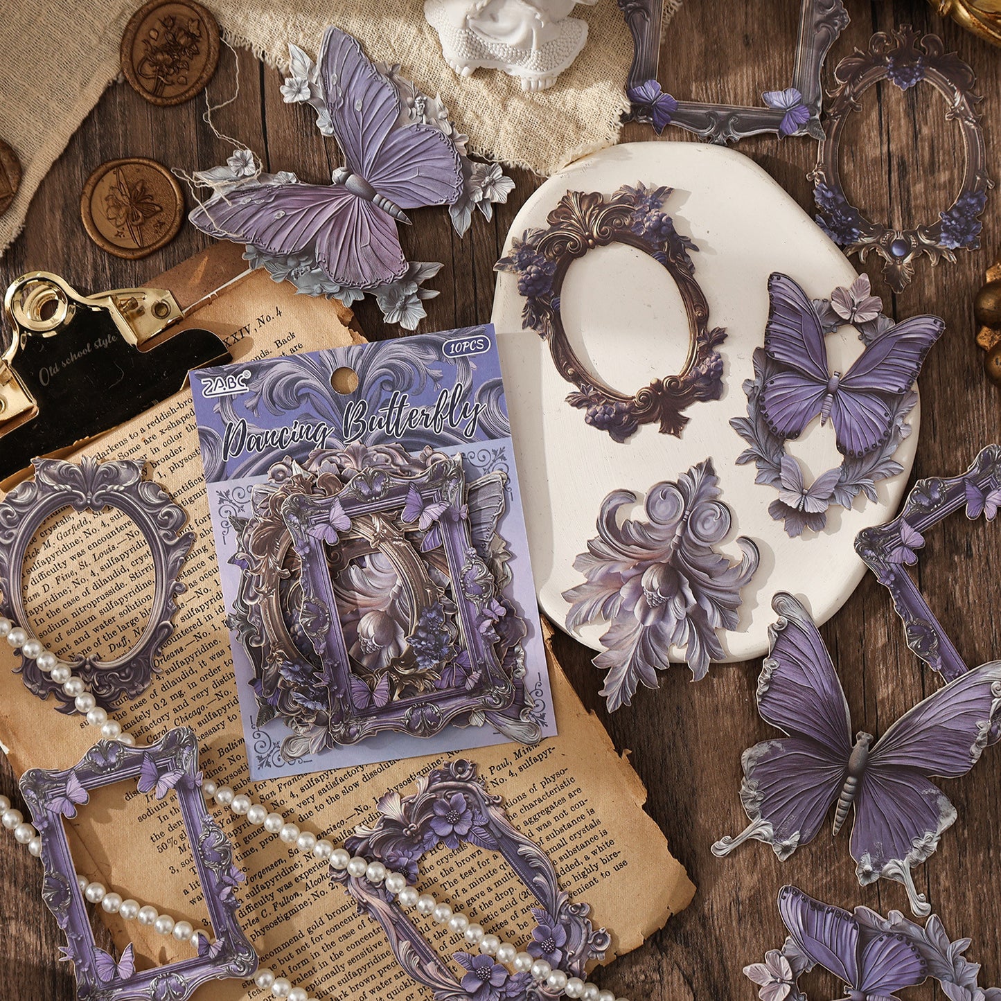 10 Pcs Vintage Frame Journal Stickers FHOY