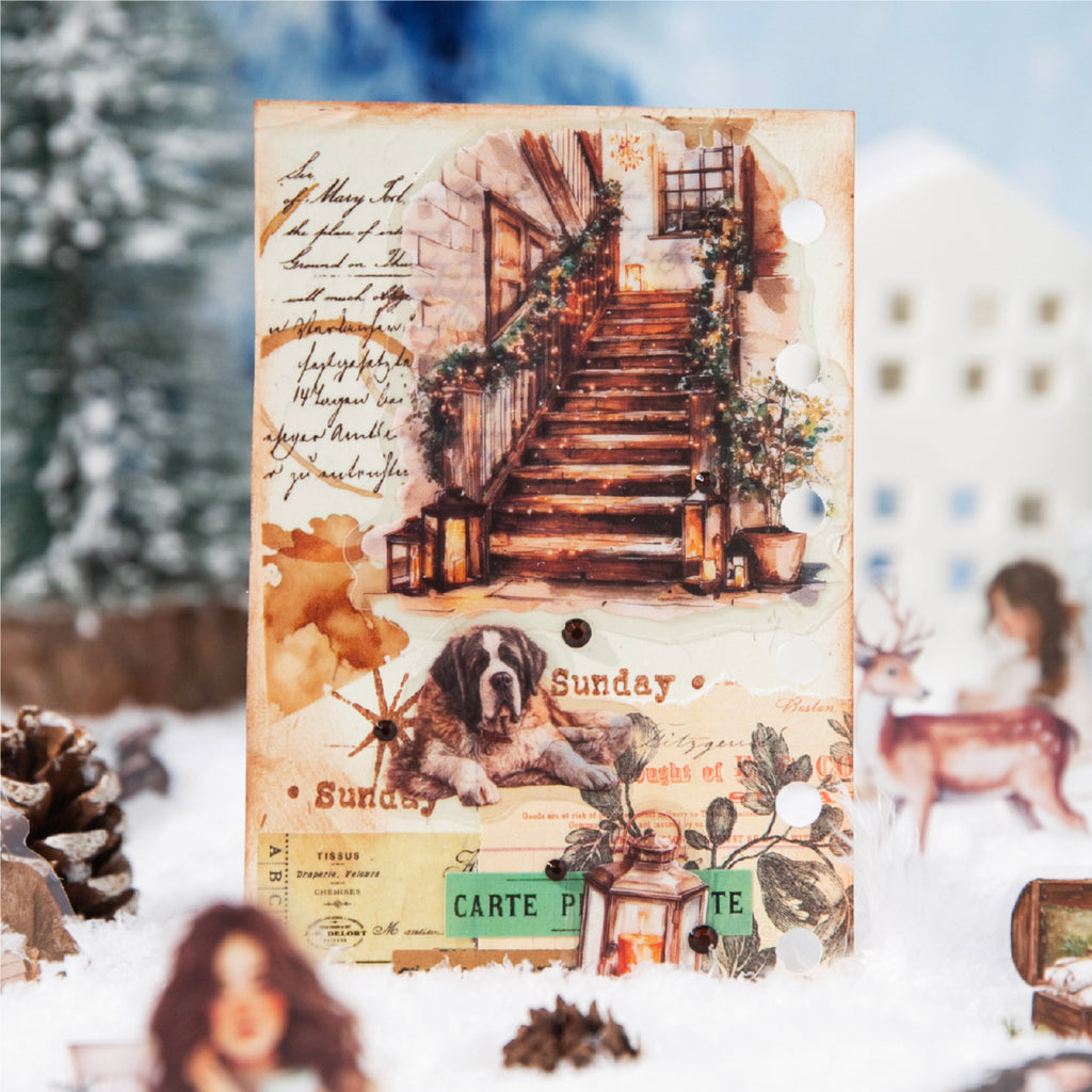 20 Pcs Cozy Winter PET Stickers WNSG