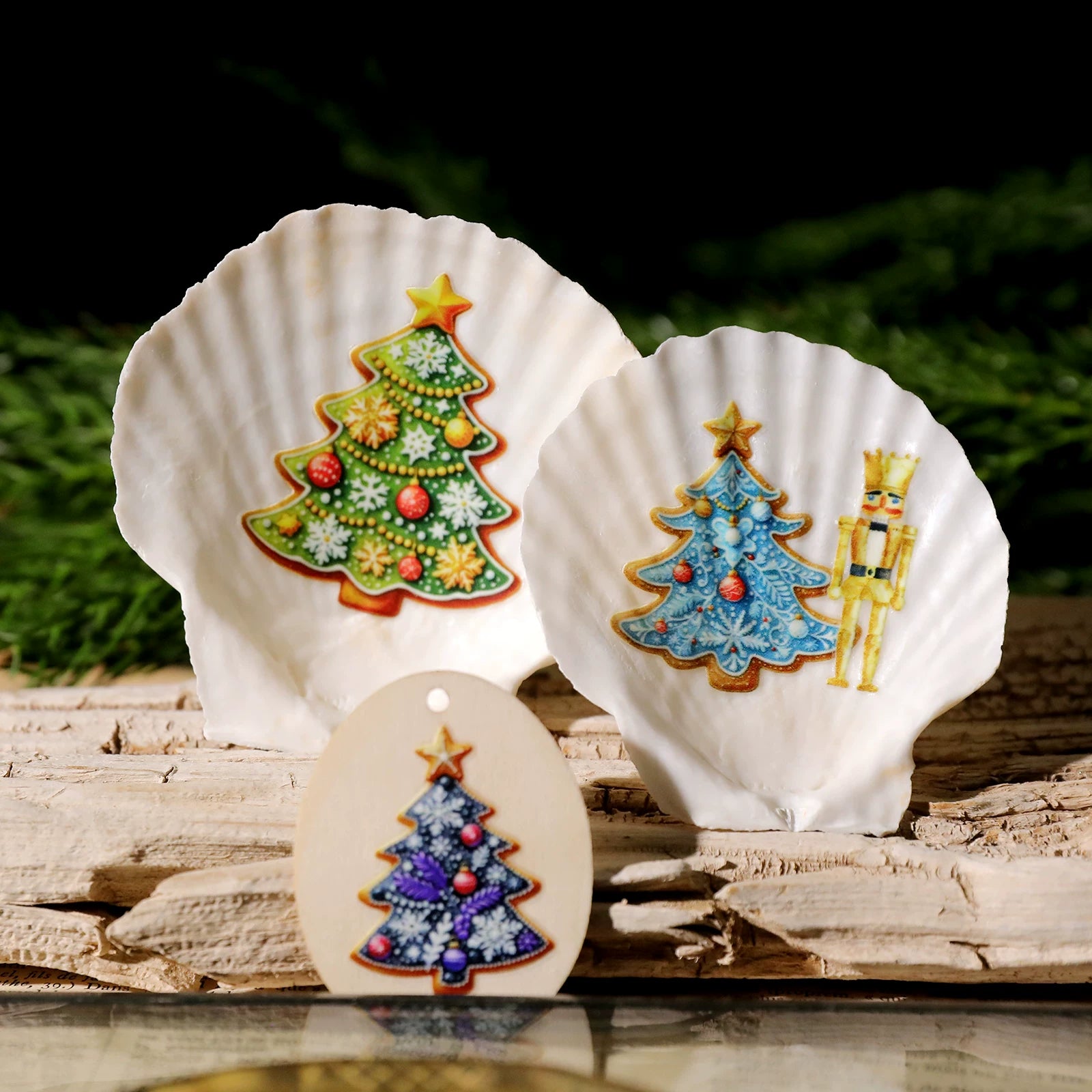 2 Sheets Waterproof Rub on Stickers - Christmas Tree