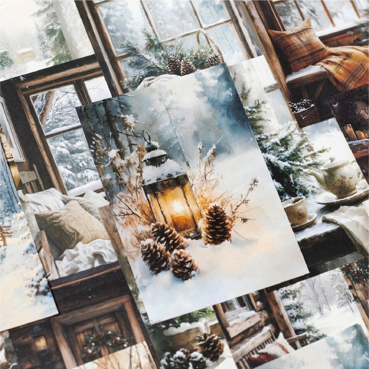 30 Sheets Winter Snow Landscape Scrapbook Paepr DRXS