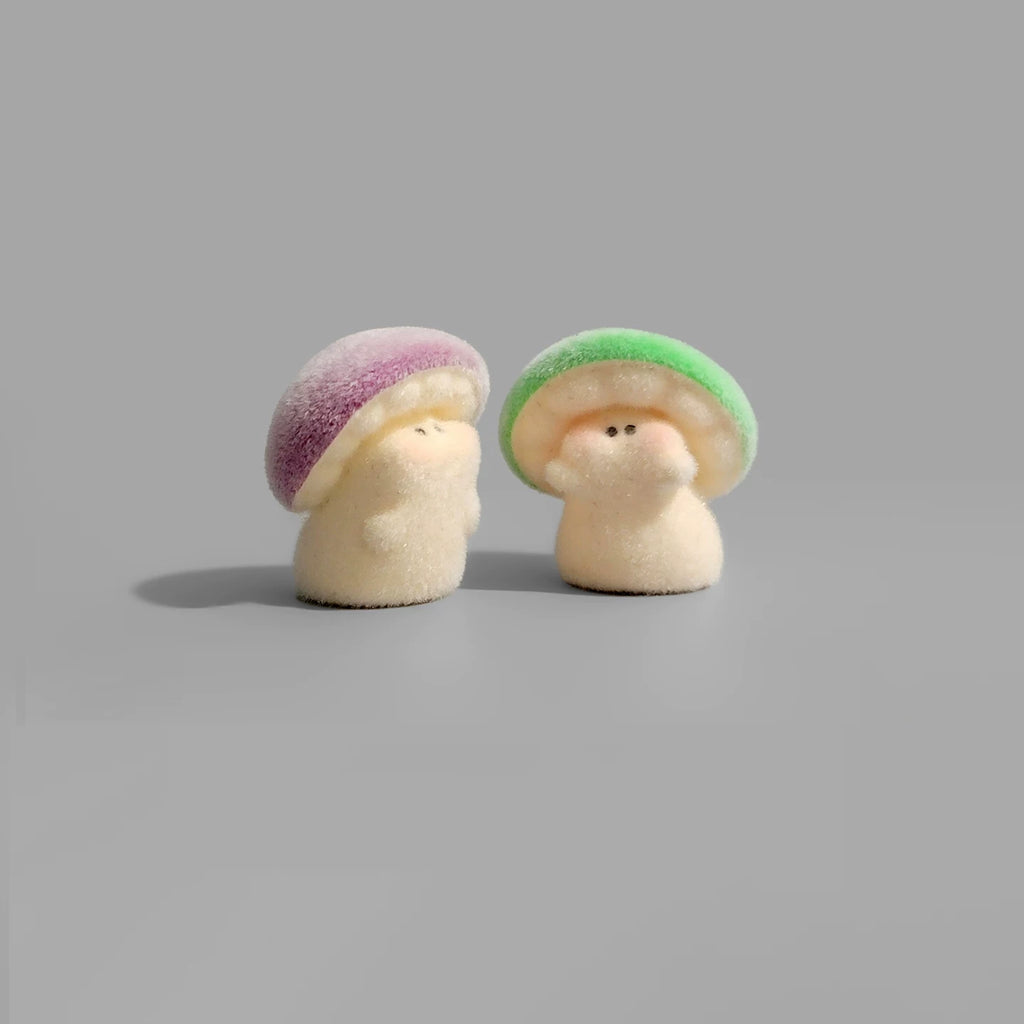 Fuzzy Mushroom Desk Buddies