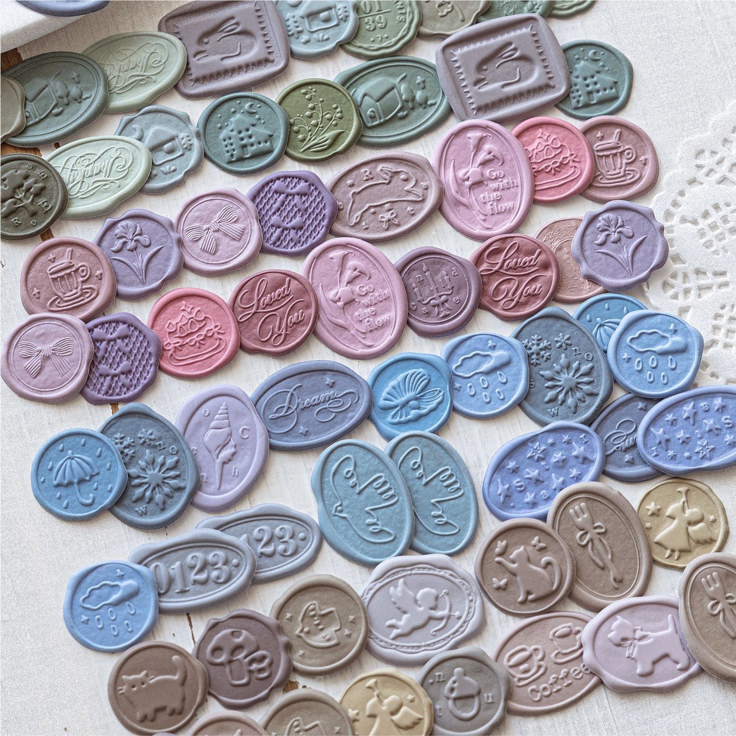 10 Pcs Wax Seal PET Stickers ZJYJ