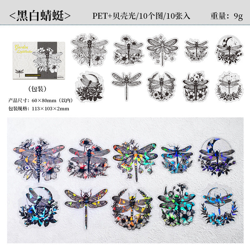 10 Pcs Flowers and Animal PET Stickers NGHY