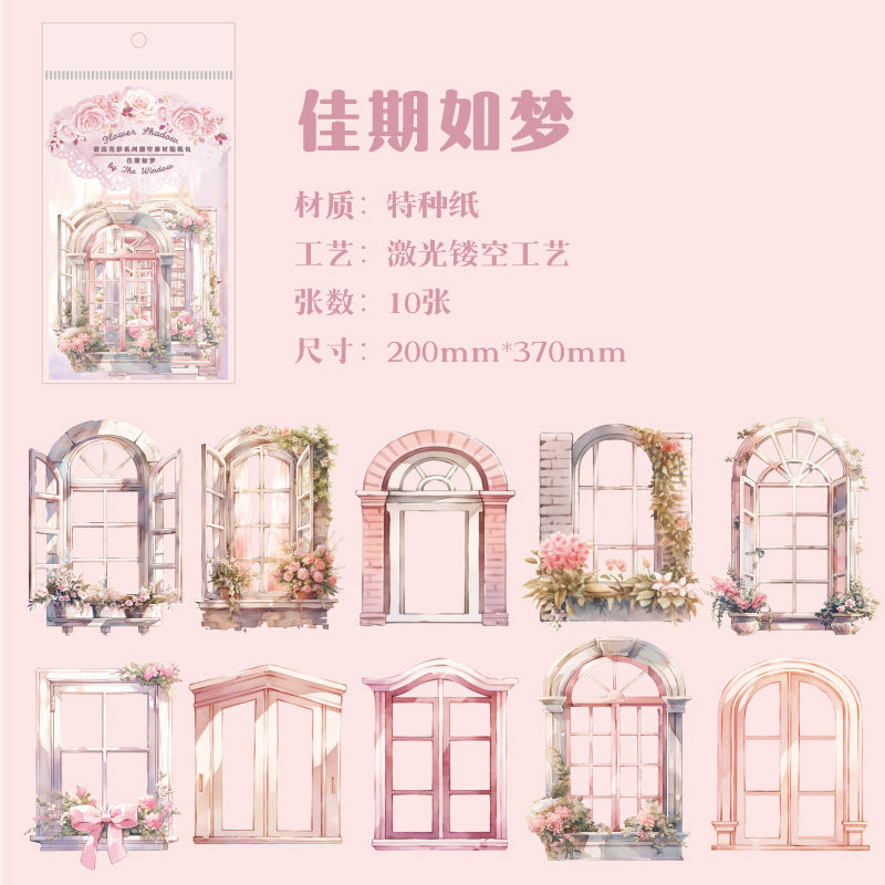 10 Pcs Window Theme Stickers CBHY