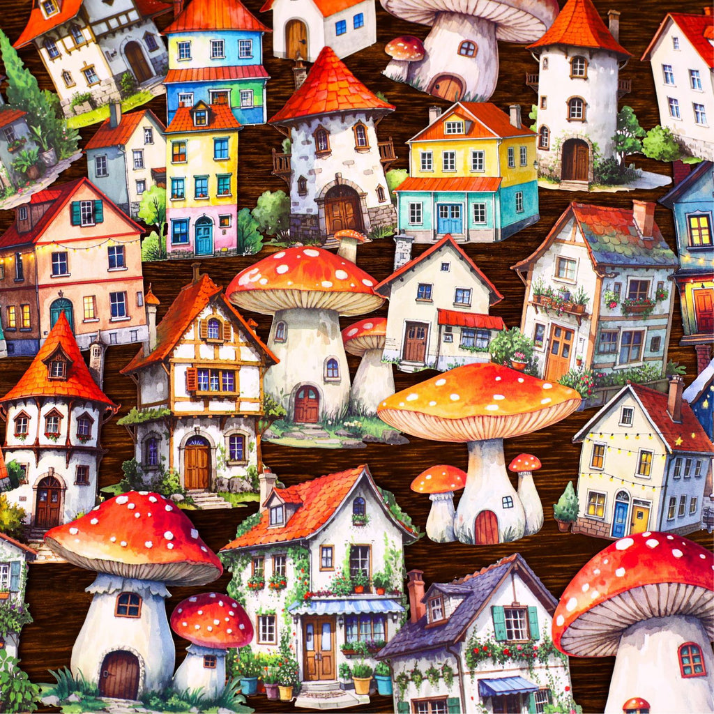 10 Pcs Fairy House Stickers THWXL