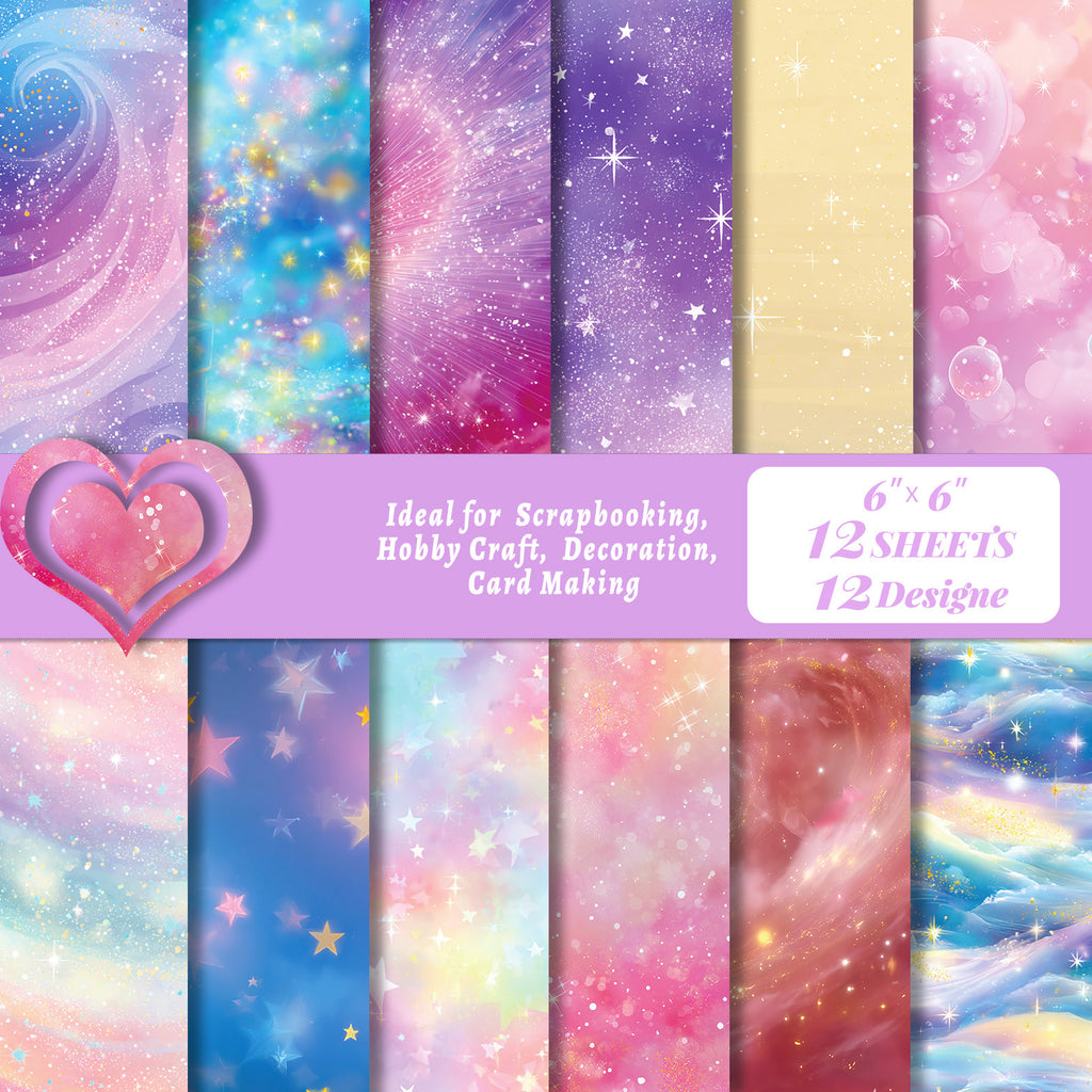 6 inch Starry Scrapbook Paper Pad PA819