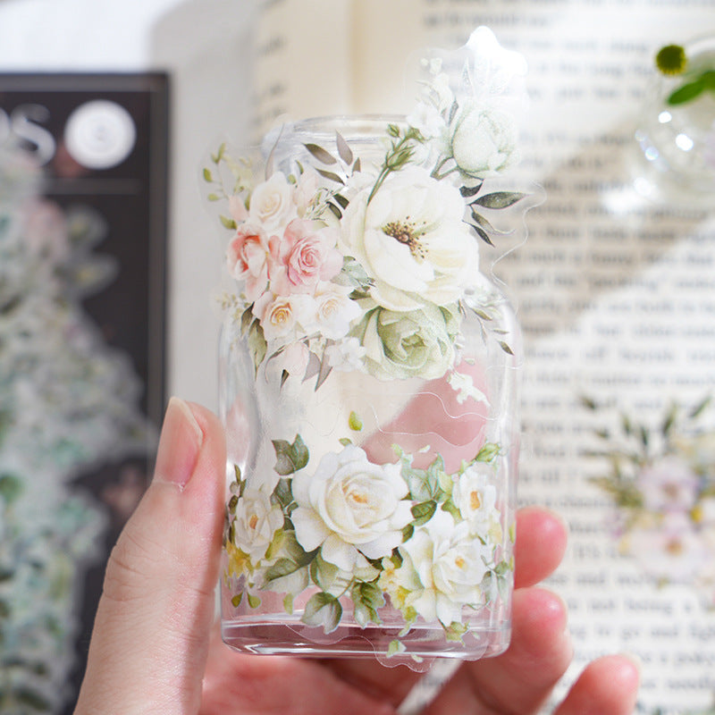 30 Pcs PET Flower Stickers FHXB