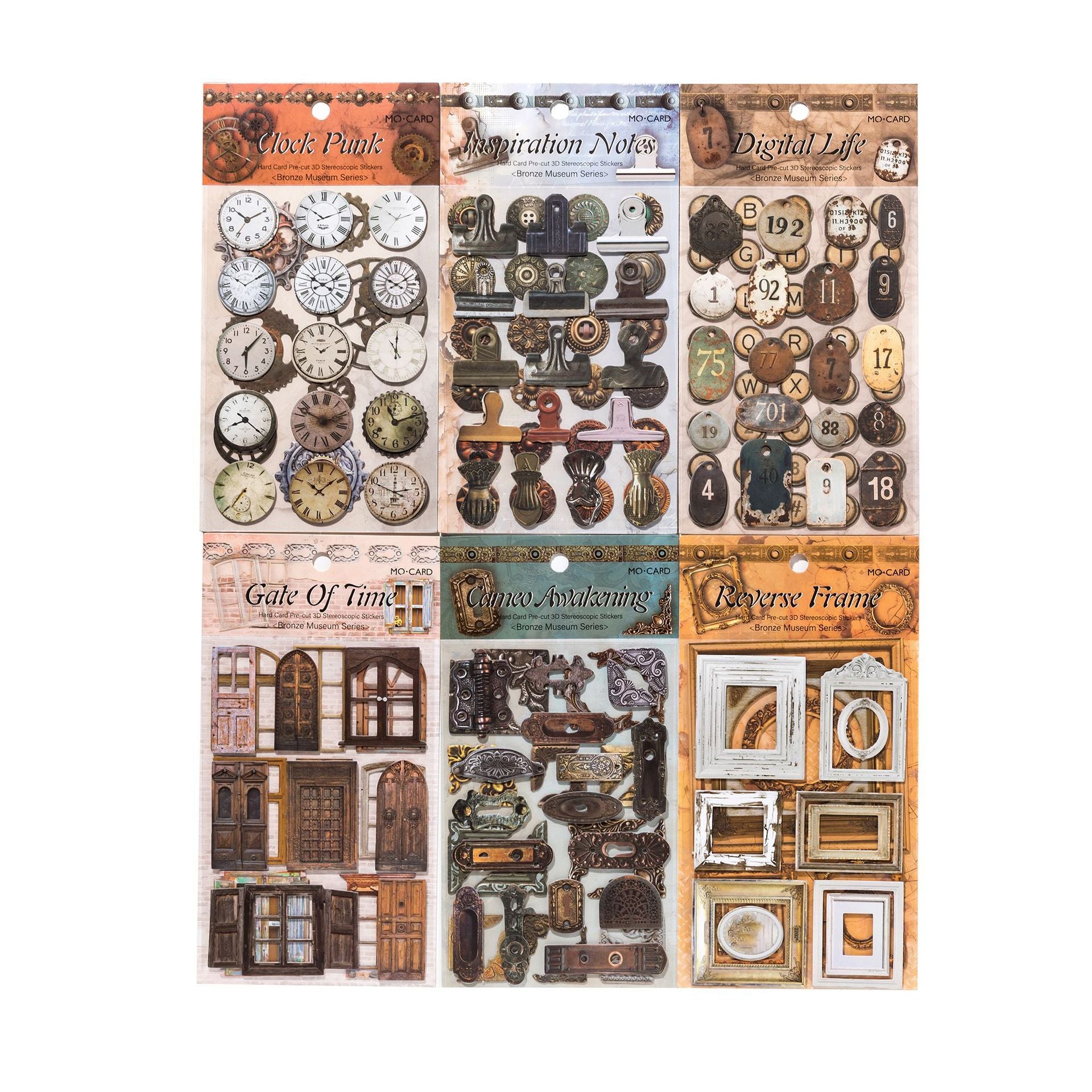 2 Sheets Vintage Junk Journal Stickers GTBWG